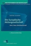 Bartone / Klapdor |  Die Europäische Aktiengesellschaft | Buch |  Sack Fachmedien