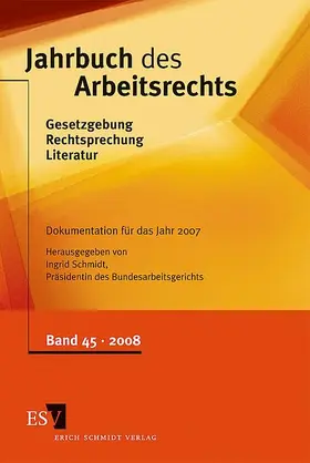 Schmidt | Jahrbuch des Arbeitsrechts | Buch | 978-3-503-11082-7 | www.sack.de