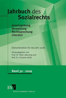 Udsching / Rolfs | Jahrbuch des Sozialrechts -  - Dokumentation für das Jahr 2008 | Buch | 978-3-503-12085-7 | sack.de