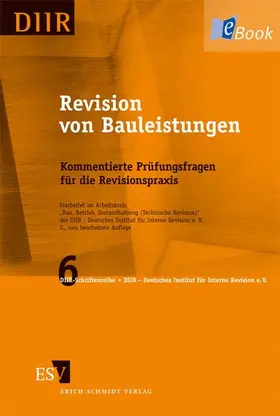 DIIR – Deutsches Institut für Interne Revision e. V / Arbeitskreis "Bau, Betrieb, Instandhaltung (Technische Revision)" |  Revision von Bauleistungen | eBook | Sack Fachmedien