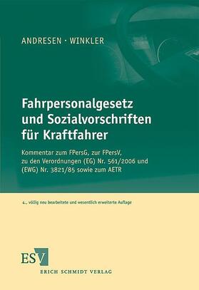 Andresen / Winkler | Fahrpersonalgesetz und Sozialvorschriften für Kraftfahrer | Buch | 978-3-503-12677-4 | sack.de