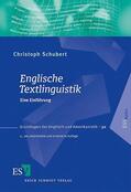 Schubert |  Englische Textlinguistik | Buch |  Sack Fachmedien