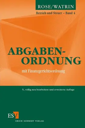 Watrin |  Abgabenordnung | Buch |  Sack Fachmedien