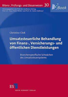 Cloß | Umsatzsteuerliche Behandlung von Finanz-, Versicherungs- und öffentlichen Dienstleistungen | E-Book | sack.de