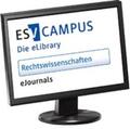  ESV-Campus Rechtswissenschaften eJournals | Datenbank |  Sack Fachmedien
