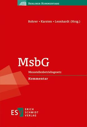 Bartels / Elspas / Gauer | MsbG | Buch | 978-3-503-18102-5 | sack.de