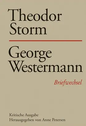 Petersen | Theodor Storm - George Westermann | Buch | 978-3-503-18731-7 | sack.de