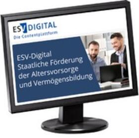 ESV-Digital Staatliche Förderung der Altersvorsorge und Vermögensbildung | Erich Schmidt Verlag | Datenbank | sack.de