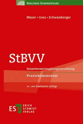 Goez / Schwamberger / Meyer |  StBVV | eBook | Sack Fachmedien