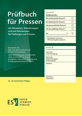 Schulte | Prüfbuch für Pressen | Buch | 978-3-503-21209-5 | sack.de