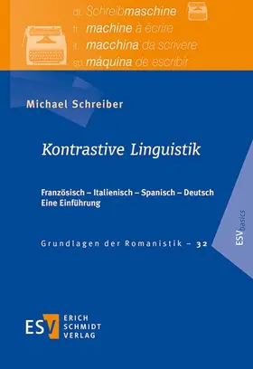 Schreiber |  Kontrastive Linguistik | Buch |  Sack Fachmedien