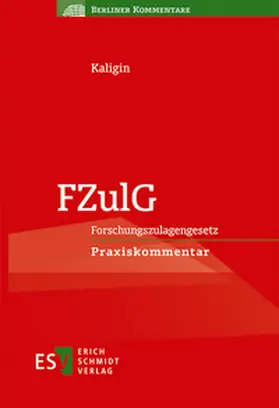 Kaligin |  FZulG Forschungszulagengesetz | eBook | Sack Fachmedien