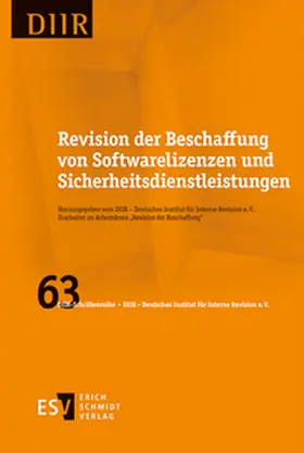 Herausgegeben vom DIIR - Deutsches Institut für Interne Revision e. V.
Erarbeitet im DIIR-Arbeitskreis „Revision der Beschaffung“ |  Revision der Beschaffung von Softwarelizenzen und Sicherheitsdienstleistungen | Buch |  Sack Fachmedien