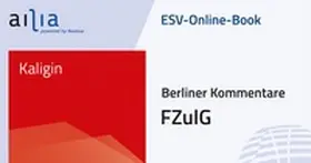 Kaligin |  ESV-Online-Book FZulG - Jahresabonnement | Datenbank |  Sack Fachmedien