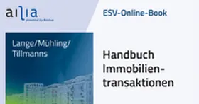  ESV-Online-Book Handbuch Immobilientransaktionen - Jahresabonnement | Datenbank |  Sack Fachmedien