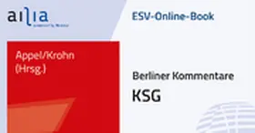 Appel / Krohn |  ESV-Online-Book KSG - Jahresabonnement | Datenbank |  Sack Fachmedien