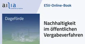 Dageförde |  ESV-Online-Book Nachhaltigkeit im öffentlichen Vergabeverfahren - Jahresabonnement | Datenbank |  Sack Fachmedien