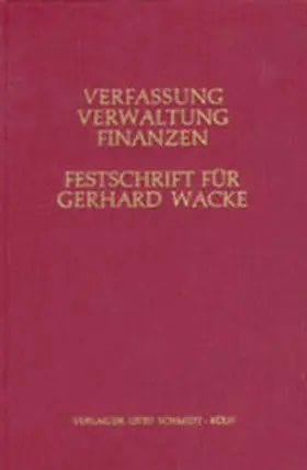 Vogel / Tipke |  Verfassung - Verwaltung - Finanzen | Buch |  Sack Fachmedien