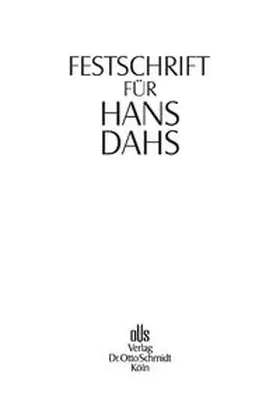 Beulke / Widmaier / Böttcher |  Festschrift für Hans Dahs | Buch |  Sack Fachmedien