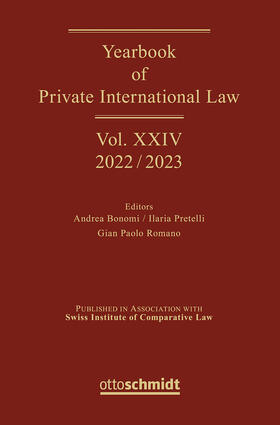 Bonomi / Pretelli / Romano | Yearbook of Private International Law Vol. XXIV - 2022/2023 | Buch | 978-3-504-08024-2 | sack.de