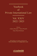Bonomi / Pretelli / Romano |  Yearbook of Private International Law Vol. XXIV - 2022/2023 | Buch |  Sack Fachmedien