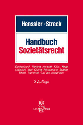 Henssler / Streck |  Handbuch Sozietätsrecht | Buch |  Sack Fachmedien