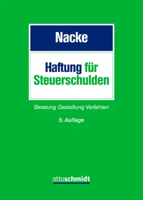 Nacke |  Haftung für Steuerschulden | Buch |  Sack Fachmedien