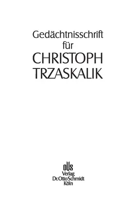 Tipke / Söhn |  Gedächtnisschrift für Christoph Trzaskalik | eBook | Sack Fachmedien