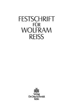 Kirchhof / Nieskens | Festschrift für Wolfram Reiß | E-Book | sack.de