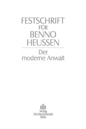 Schneider | Festschrift für Benno Heussen | E-Book | sack.de