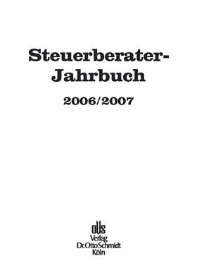 Piltz / Günkel / Niemann | Steuerberater-Jahrbuch 2006/2007 | E-Book | sack.de
