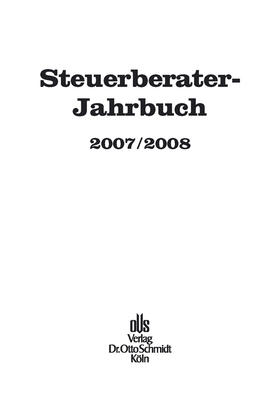 Piltz / Günkel / Niemann | Steuerberater-Jahrbuch 2007/2008 | E-Book | sack.de