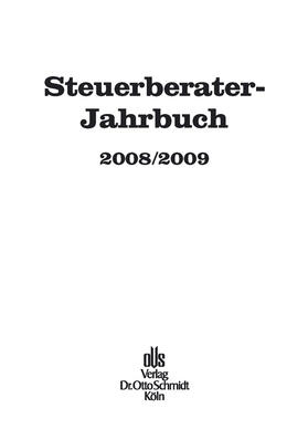Piltz / Günkel / Niemann | Steuerberater-Jahrbuch 2008/2009 | E-Book | sack.de