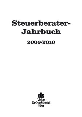 Piltz / Günkel / Niemann | Steuerberater-Jahrbuch 2009/2010 | E-Book | sack.de