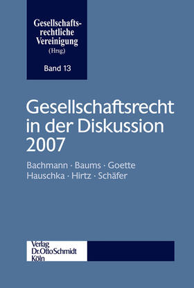 Gesellschaftsrecht in der Diskussion 2007 | E-Book | sack.de