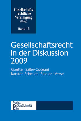 Gesellschaftsrecht in der Diskussion 2009 | E-Book | sack.de