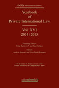 Sarcevic / Bonomi / Volken |  Yearbook of Private International Law Vol. XVI - 2014/2015 | eBook | Sack Fachmedien
