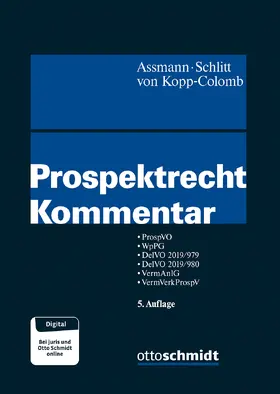 Assmann / Schlitt / Kopp-Colomb | Prospektrecht Kommentar | Buch | 978-3-504-40110-8 | www.sack.de