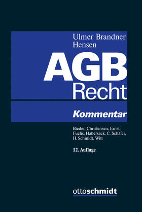 Ulmer/Brandner/Hensen | AGB-Recht | Buch | sack.de