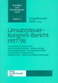 Dziadkowski / Reiß |  Umsatzsteuer-Kongress-Bericht 1997/98 | Buch |  Sack Fachmedien
