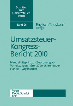 Englisch / Nieskens |  Umsatzsteuer-Kongress-Bericht 2010 | Buch |  Sack Fachmedien