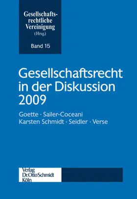  Gesellschaftsrecht in der Diskussion 2009 | Buch |  Sack Fachmedien