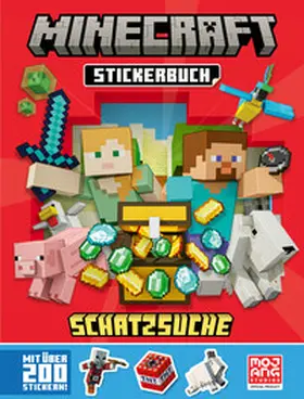 Minecraft |  Minecraft Stickerbuch Schatzsuche | Buch |  Sack Fachmedien