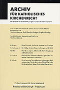 Aymans / Geringer / Haering |  Archiv für Katholisches Kirchenrecht / Archiv für Katholisches Kirchenrecht - Heft 171/I - 2002 | Buch |  Sack Fachmedien