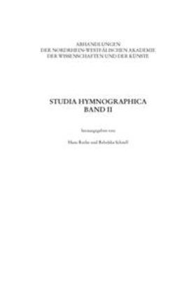Rothe / Schnell | Studia Hymnographica II | Buch | 978-3-506-70282-1 | sack.de