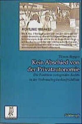 Repgen | Kein Abschied von der Privatautonomie | Buch | 978-3-506-73396-2 | sack.de