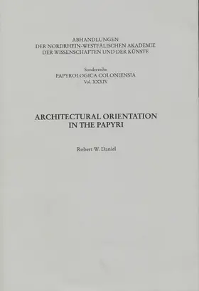 Daniel |  Architectural Orientation in the Papyri | Buch |  Sack Fachmedien
