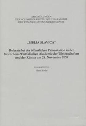 Rothe | "Biblia Slavica" | Buch | 978-3-506-77030-1 | sack.de