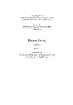 Maresch / Gronewald / Lundon |  Kölner Papyri (P. Köln) Band 13 | Buch |  Sack Fachmedien