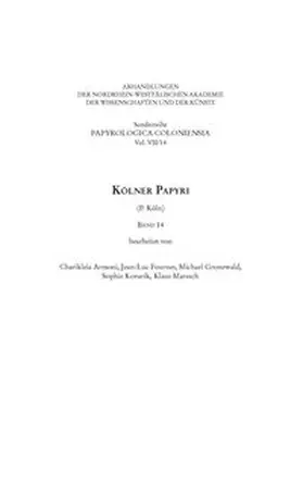 Maresch / Armoni / Fournet |  Kölner Papyri (P. Köln) Band 14 | Buch |  Sack Fachmedien